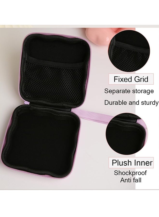 Happy D Compatible with iPhone 18W/20W USB-C Charger, Transparent Cute 3D Heart Ripple Design, Soft Charging Protection Case and Storage Box, Cute Cable Protector and Storage Box, for Girls and Women - Purple Heart - Image 5